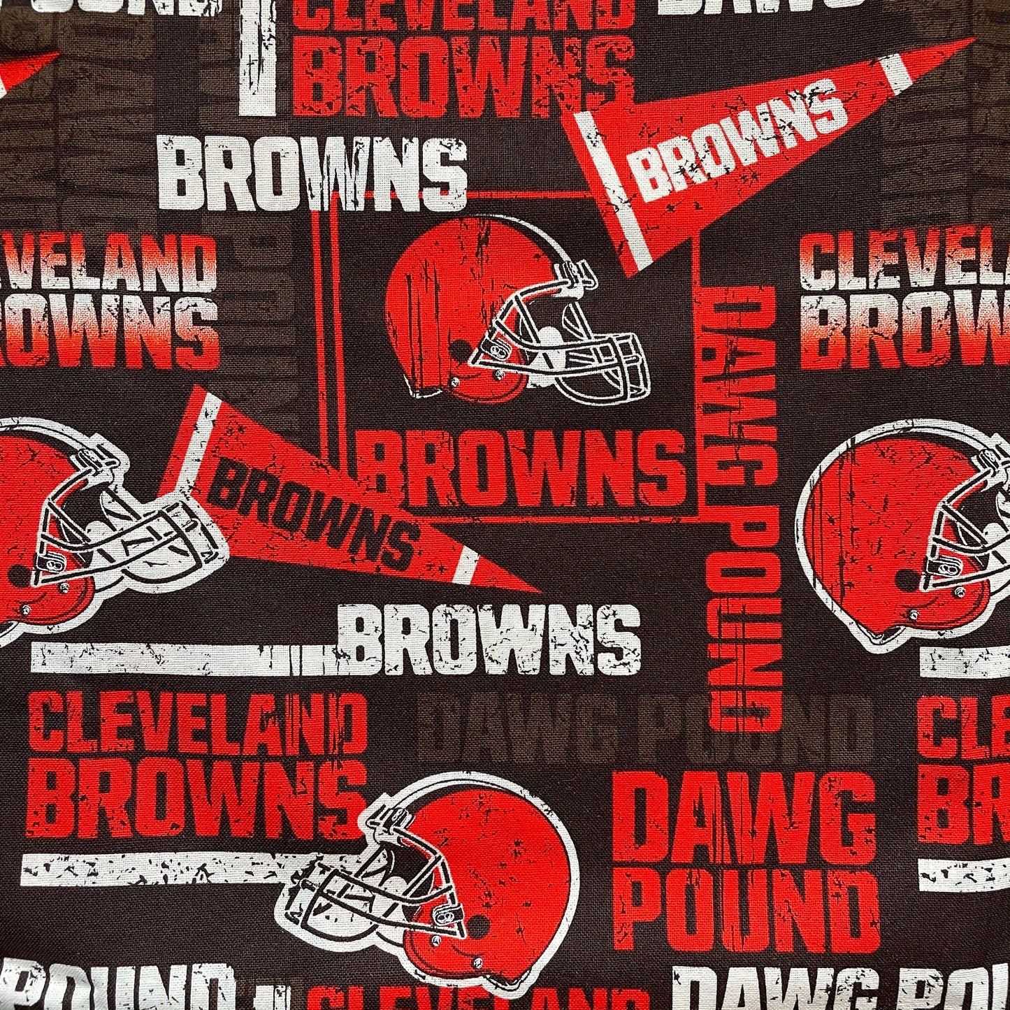 Cleveland Browns Fabric Face Mask (Licensed Fabric)