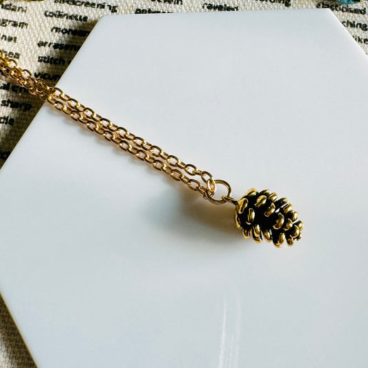 Bronze Pine Cone | Necklace