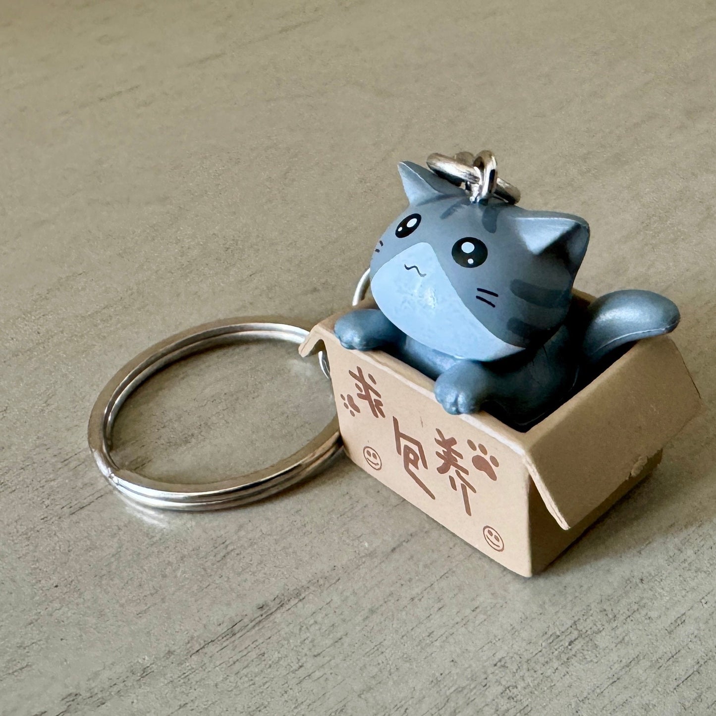 Kitten in a Box Keychain