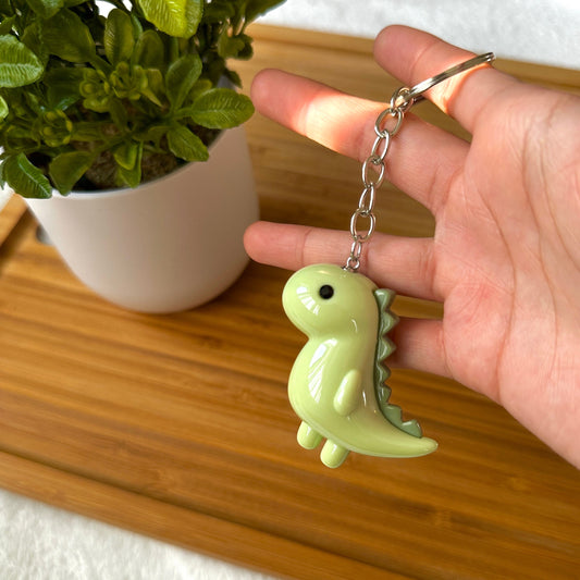 Chibi Iridescent Dinosaur Keychain