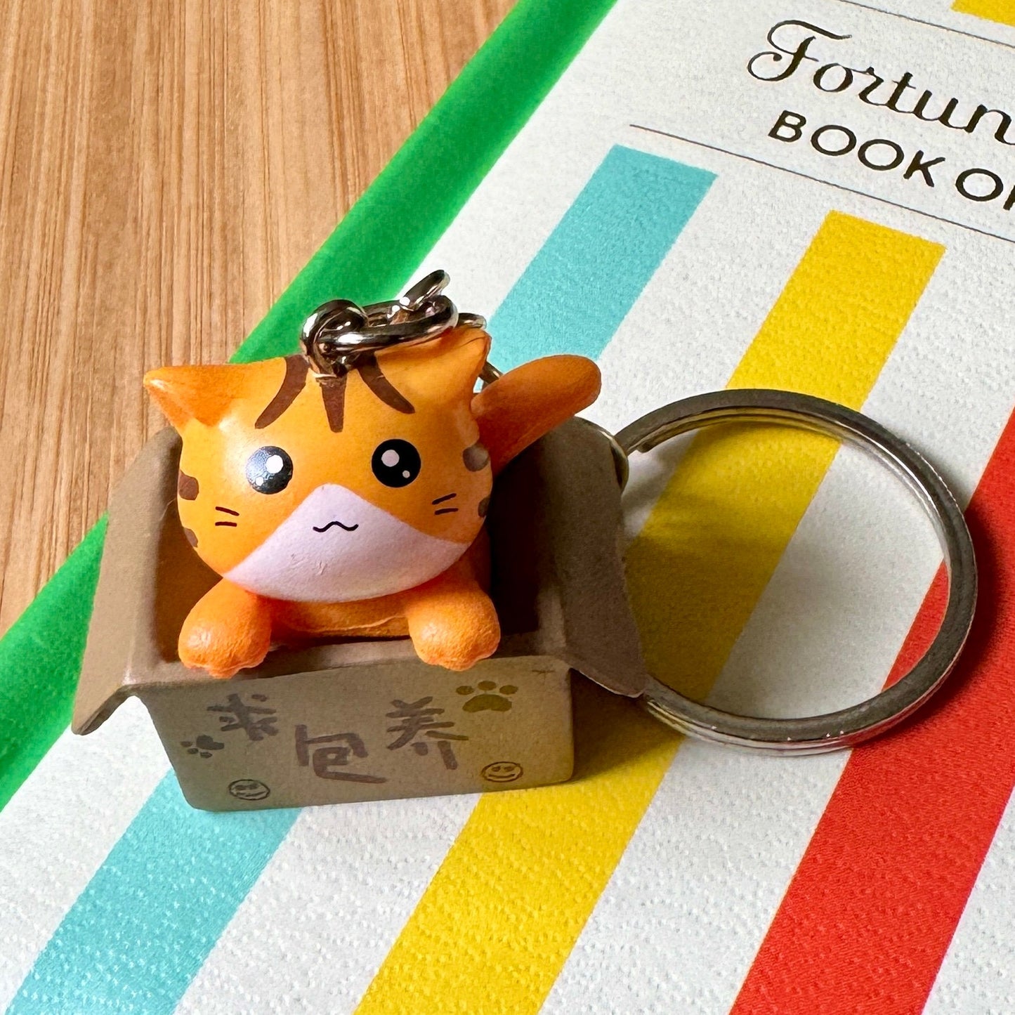 Kitten in a Box Keychain