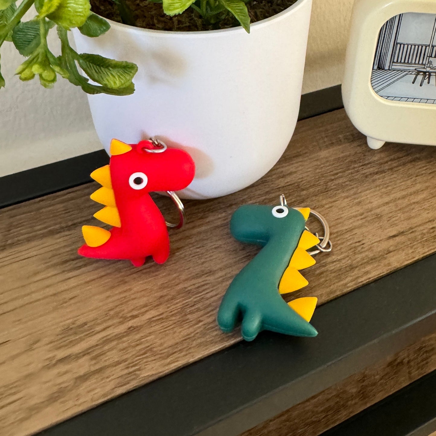 Silly Dinosaur Keychain