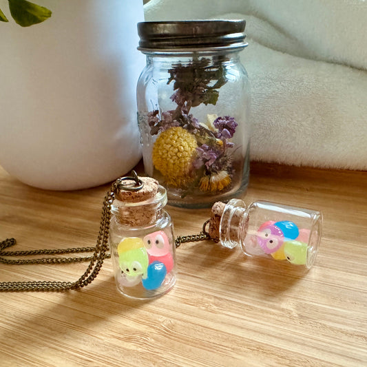 Rainbow Soot Sprites in a Jar