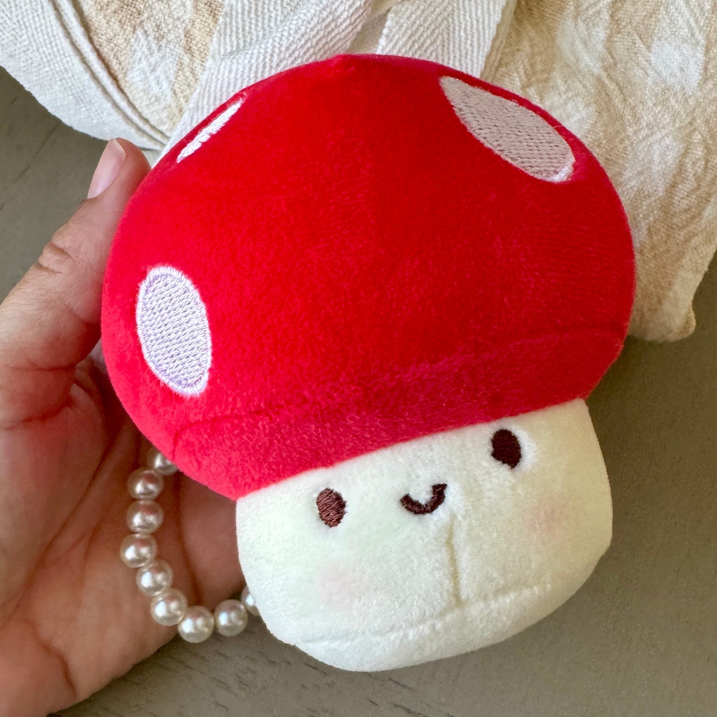 Plush Mushroom Keychain