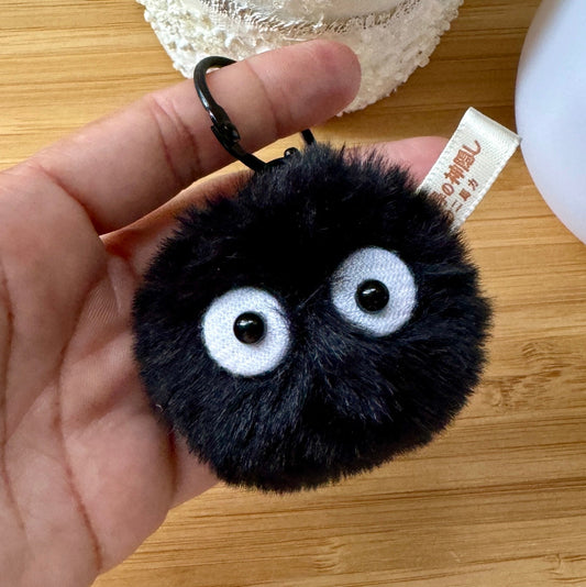 Fuzzy Soot Sprite Keychain