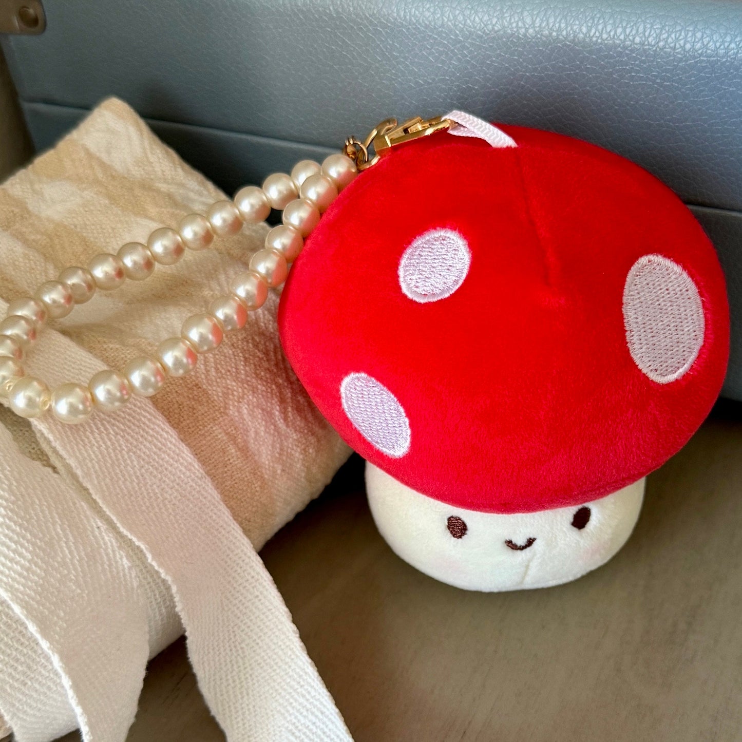 Plush Mushroom Keychain