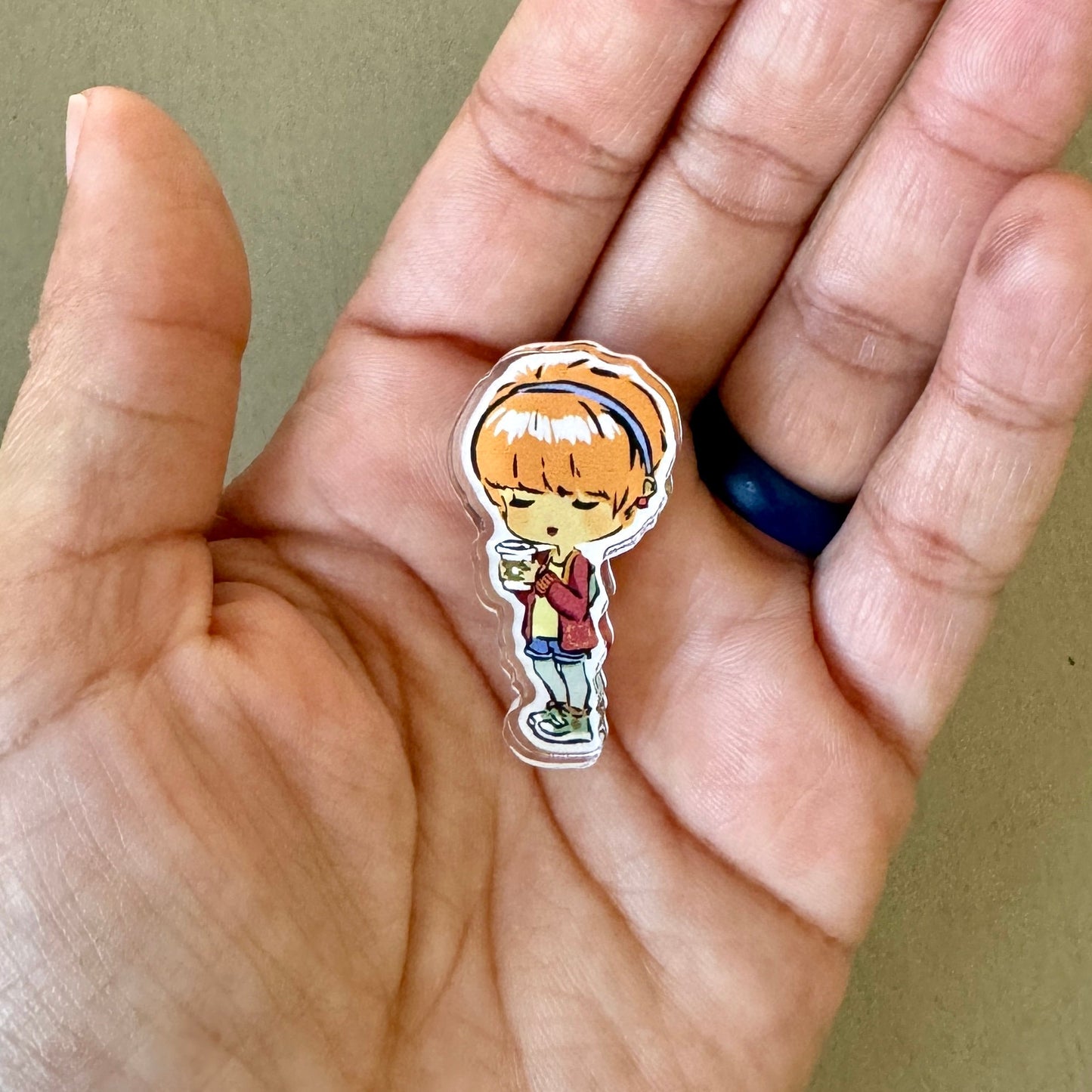 Café Girl Pin