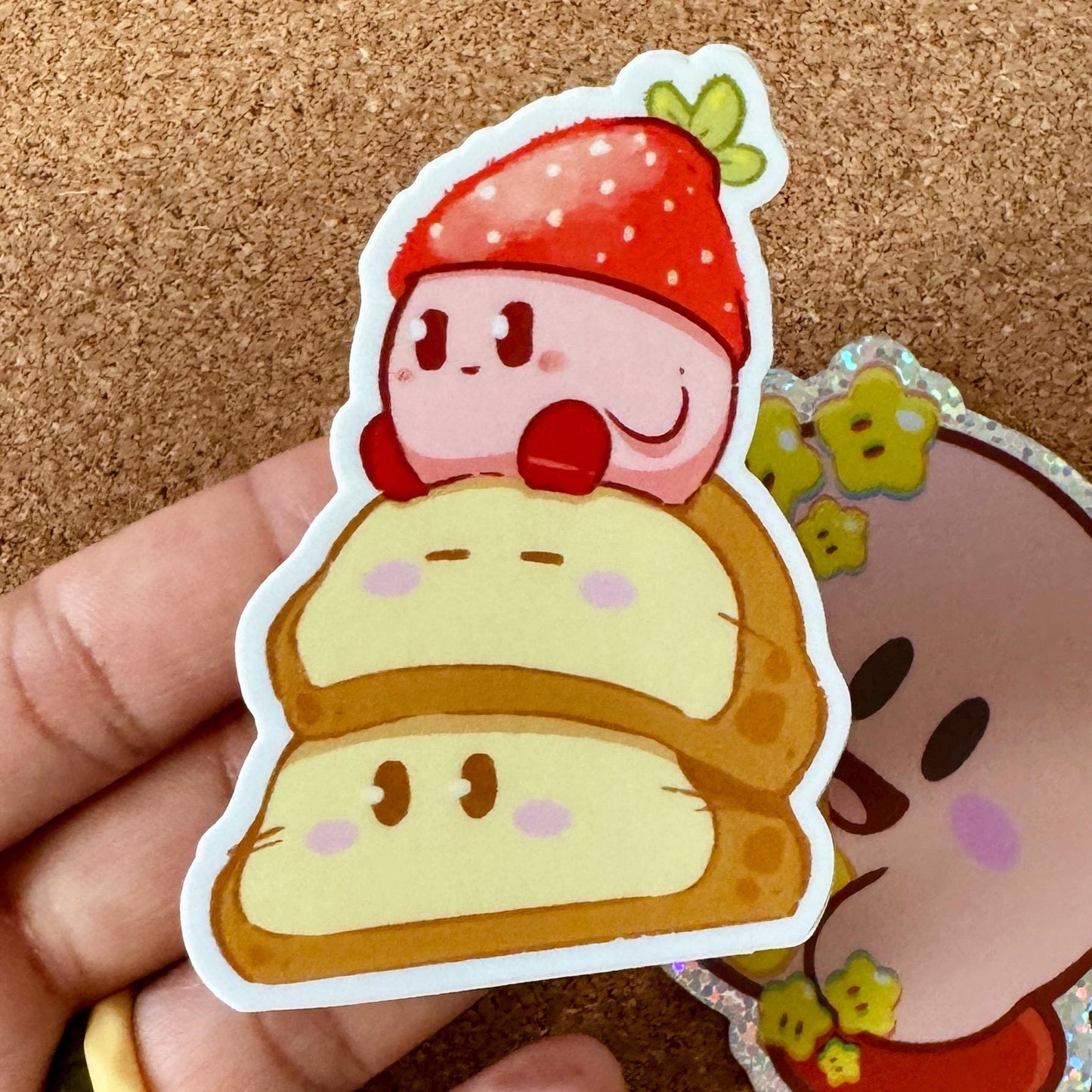 Holographic Fanart Kirby Sticker