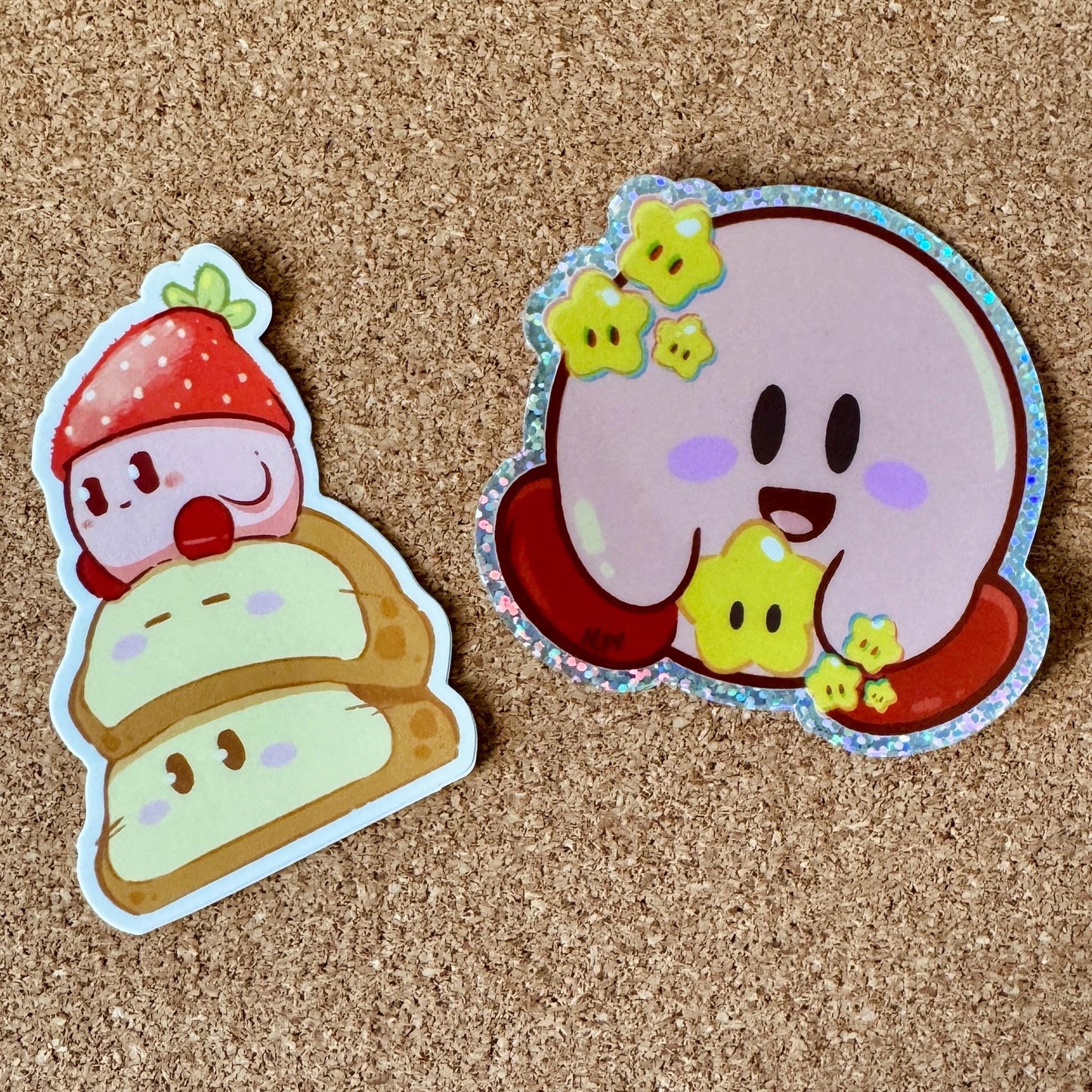 Holographic Fanart Kirby Sticker