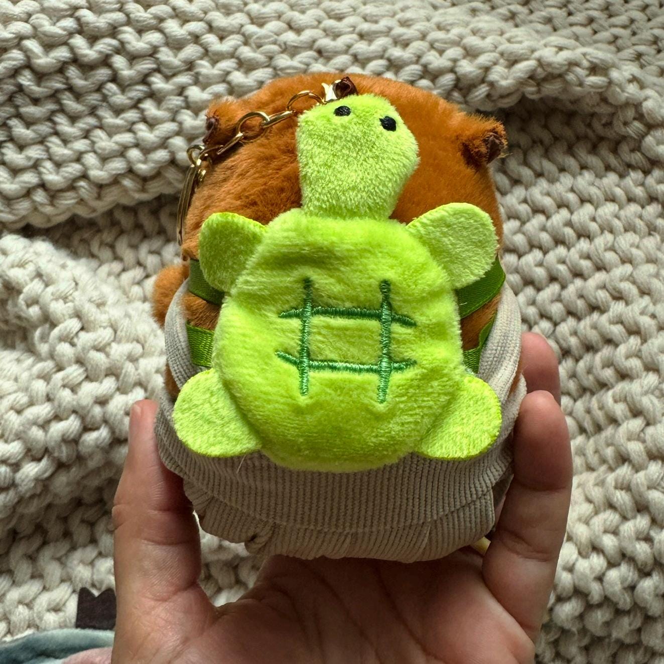 Capybara Plush Keychain