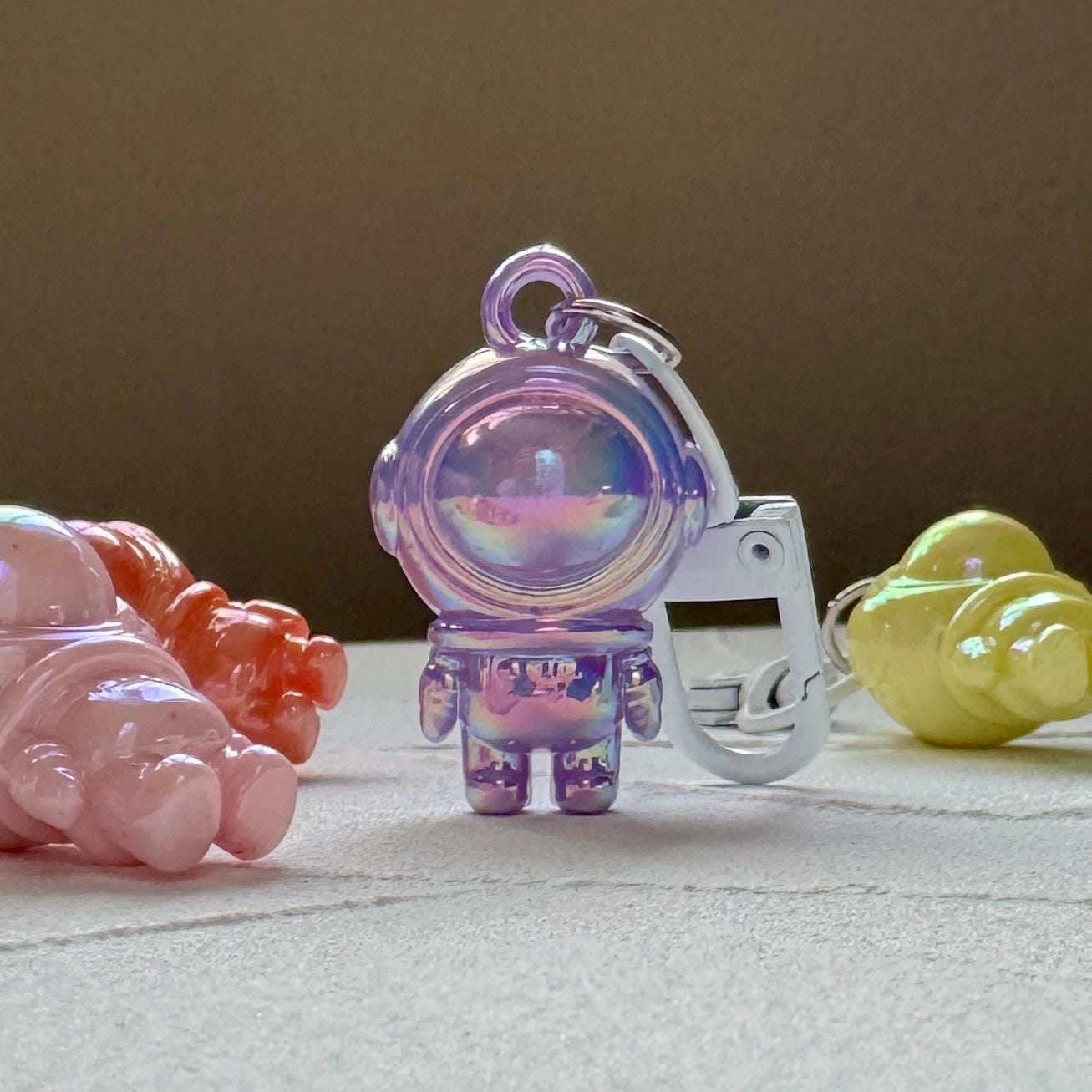 Iridescent Astronaut Hanging Charms